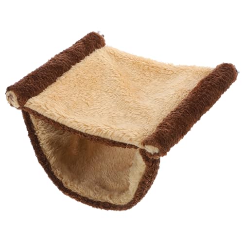 Hohopeti Hängende Doppellagige Nagetier-hängematte aus Polyester und Holz Gemütliches Versteck und Schlafplatz für Hamster Meerschweinchen Chinchillas für Kalte Tage Robustes Kleintierbett Hohopeti Hängende Doppellagige Nagetier-hängematte aus Polyester und Holz Gemütliches Versteck und Schlafplatz für Hamster Meerschweinchen Chinchillas für Kalte Tage Robustes Kleintierbett von Hohopeti