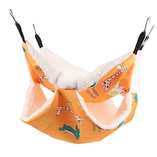 Hohopeti Hamster Etagenhängematte Ausgestopfter Hamster Chinchilla-hängemattenbett Haustier Katzen Hängematte Hamsterzubehör Hamsterbett Hamster Hängt Welpenbett Orange Polarfleece Hohopeti Hamster Etagenhängematte Ausgestopfter Hamster Chinchilla-hängemattenbett Haustier Katzen Hängematte Hamsterzubehör Hamsterbett Hamster Hängt Welpenbett Orange Polarfleece von Hohopeti