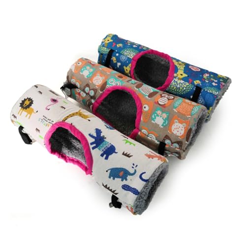 Hohopeti Hamster Hängematte Kuscheltunnel Plüsch Wärmendes Nest Hängendes Bett für Kleintiere Wie Hamster und Eichhörnchen Leicht Langlebig zum Schlafen und Ausruhen von Hohopeti