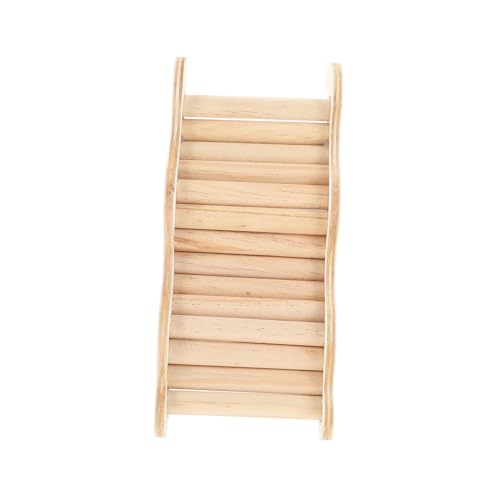 Hohopeti Hamsterleiter Holz 1Stück – Klettern Spielzeug für Hamster Eichhörnchen Kleintiere Verschleißfest Sicher Installieren Hamster Käfig Zubehör für Spiel und Training von Hohopeti