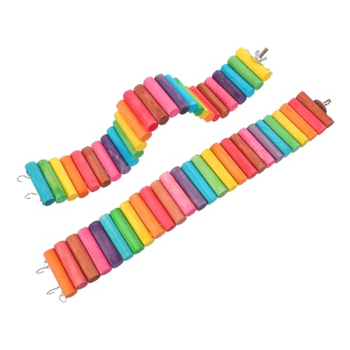Hohopeti 2stücke Holz Hamster-brücken Multifunktionale Kletterleiter Und Spielzeug Für Kleine Haustiere Für Hamster Meerschweinchen Und Andere Kleintiere Sorgt Für Bewegung Und Gesunde von Hohopeti