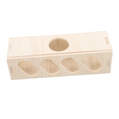 Hohopeti Spielzeugtunnel Für Hamster Versteck Aus Holz Sicher Glatt Haustierzubehör von Hohopeti