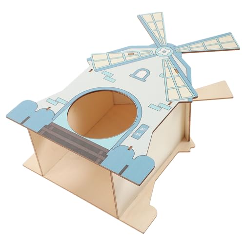 Hohopeti Dekoratives Rattenhaus Hamster-Windmühlenversteck langlebiges Holzmaterial Haustier Kaninchen Hamsterhaus Hohopeti Dekoratives Rattenhaus Hamster-Windmühlenversteck langlebiges Holzmaterial Haustier Kaninchen Hamsterhaus von Hohopeti