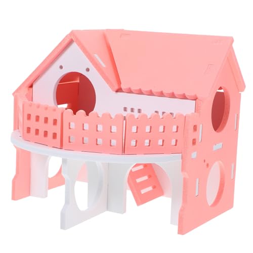 Hohopeti Hamsterhaus Kleintier Versteck Spielhaus aus Sicherem Material Gemütlich und Geruchsfrei Geeignet als Rückzugsort für Meerschweinchen und Hamster zum Schlafen von Hohopeti