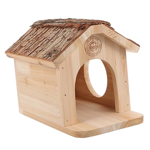 Hohopeti Atmungsaktives Haustier Hamster Chinchilla Hideout Holz Tier Kabine Pet Nest Glatte von Hohopeti