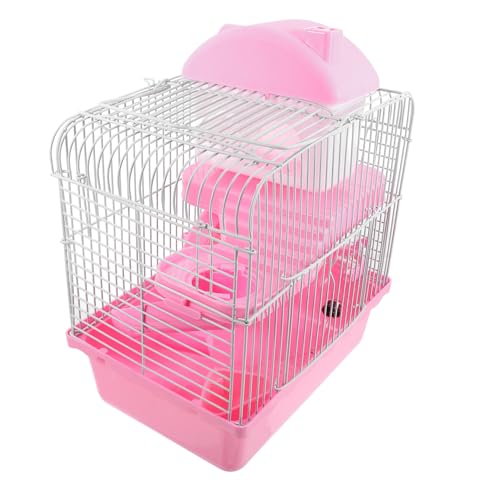 Hohopeti Hamsterkäfig Schloss Großer Doppelstock Käfig für Kleintiere Abnehmbarer Boden für Einfache Sicherer Spielplatz für Hamster und Ratten Hohopeti Hamsterkäfig Schloss Großer Doppelstock Käfig für Kleintiere Abnehmbarer Boden für Einfache Sicherer Spielplatz für Hamster und Ratten von Hohopeti