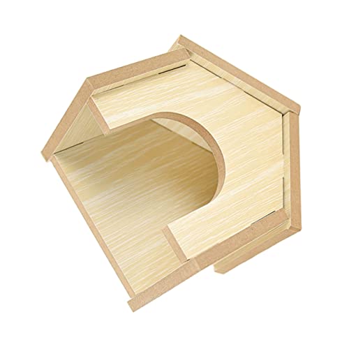 Hohopeti Hamsternest Haustier Holzvilla Hamsterleiter Schlafkäfig Warm Hängematte Für Kleintiere Hamsterkäfig Aus Holz Rennmäuse Burg Hamsterverstecke Mini Hölzernes Nest von Hohopeti