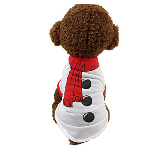 Hohopeti Haustier-Partykostüm Hundekleidung für den Urlaub Welpen-Outfits Weihnachten kostüm Weihnachten Kleidung Kleider Haustierkleidung Partykleidung für Haustiere Vielfalt Shirt Weiß von Hohopeti
