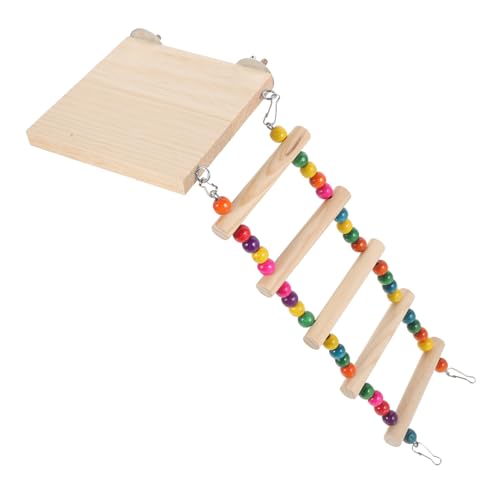 Hohopeti Handgemachte Vogelleiter aus Naturholz Spielzeug-Vogel-Trainingsleiter mit 5 Stufen Vogel-Kletterleiter Vogel-Spielständer Hohopeti Handgemachte Vogelleiter aus Naturholz Spielzeug-Vogel-Trainingsleiter mit 5 Stufen Vogel-Kletterleiter Vogel-Spielständer von Hohopeti