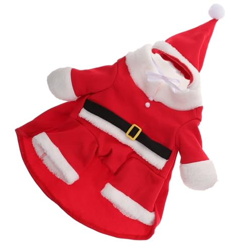 Hohopeti Haustier-Weihnachtsmantel winterwarme welpenmäntel weihnachtskatze Santa kostüm Weihnachts hundepullover hundekostüm Weihnachten Kleider Weihnachtskleidung für Hunde Hunde-Outfit von Hohopeti