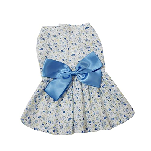 Hohopeti Haustier-Kleid mit Schleife für Hundewelpen atmungsaktiver Rock Outdoor-Hundekleidung Party-Hundekleid modischer Haustierrock Blau Größe XL Hohopeti Haustier-Kleid mit Schleife für Hundewelpen atmungsaktiver Rock Outdoor-Hundekleidung Party-Hundekleid modischer Haustierrock Blau Größe XL von Hohopeti