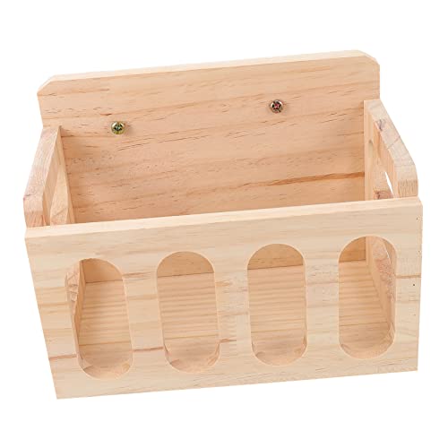 Hohopeti Heu Feeder aus Holz Multifunktionales Futterstation Rack für Kleintiere und Frische Minimiert Heuwaste und Sorgt für Ordnung im Käfig von Hohopeti