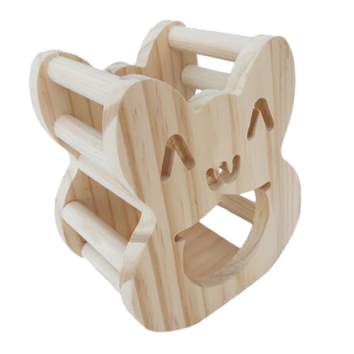 Hohopeti Holz Futterspender für Kaninchen mit Glatten Kanten Sicherer Gras Futterhalter für Kleintierkäfig Einfache Befestigung Langlebiges Material Minimiert Verschwendung und Hält Käfig von Hohopeti