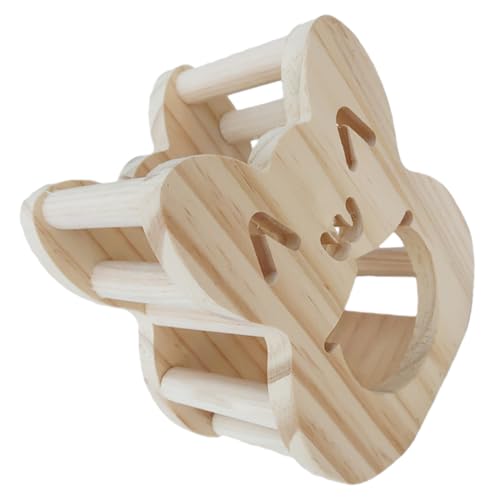 Hohopeti Holz Futterspender für Kaninchen und Kleintiere Sicherer Grasspender mit Glatten Kanten Einfach zu Montierender Holz Futterhalter für Hamster Meerschweinchen Eichhörnchen im Käfig von Hohopeti