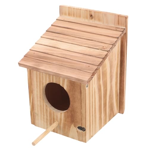 Hohopeti Holz Vogelhaus für Gartendekoration Hängendes Nest für Vögel Kreativer Futterspender aus Holz Vintage Finish Hohopeti Holz Vogelhaus für Gartendekoration Hängendes Nest für Vögel Kreativer Futterspender aus Holz Vintage Finish von Hohopeti