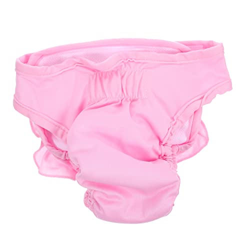 Hohopeti Hündin Physiologische Hose Hundewindel Windelhose Für Hundewelpen Hunde-Outfit Welpenwindeln Welpenschutzhose Dekorative Welpenwindel Hundehose Welpenwindelhose Rosa Baumwolle von Hohopeti