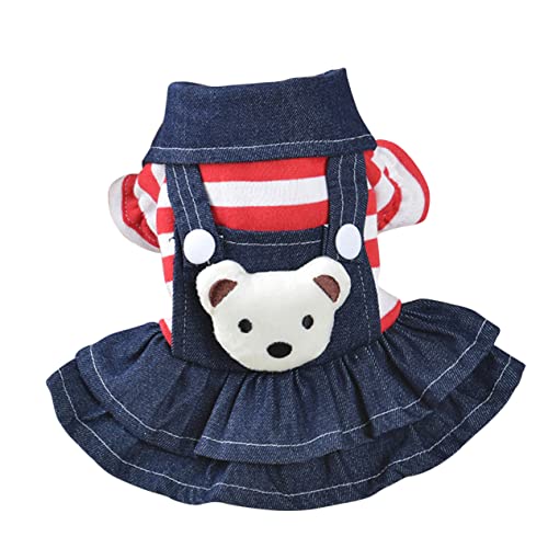 Hohopeti Elegantes Hundekleid für Outdoor-Aktivitäten leicht anzuziehen und bequem für Haustiere Bären-Streifen-Design Größe 10-S Rot Hohopeti Elegantes Hundekleid für Outdoor-Aktivitäten leicht anzuziehen und bequem für Haustiere Bären-Streifen-Design Größe 10-S Rot von Hohopeti
