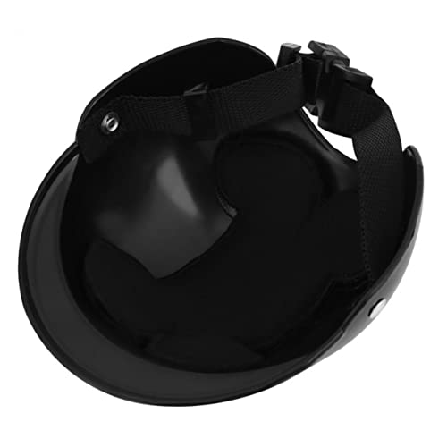 Hohopeti Hundekopfhelm für Haustiere Cooles Schwarzes Kunststoff Accessoire für Sonnenschutz und Regenschutz für Hunde und Katzen Leicht und Verstellbar mit Gepolstertem Innenfutter von Hohopeti