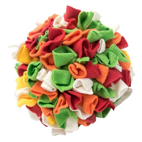 Hohopeti Hundespielzeug Sniff Ball aus Langlebigem Ungiftigem Gummi Interaktiver Futterball zum Langsamen Fressen und Kauen Fördert Intelligenz und Training für Welpen und von Hohopeti