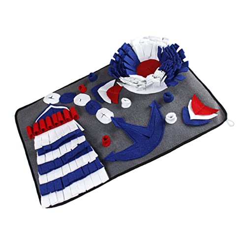 Hohopeti Hundetraining Matte Platte Schnüffelmatte für Katzen quietschend Kauer Interactive Dog Toys hundeerziehung Welpen Schnüffelmatte Haustierausbildungsmatte Filzstoff Blue von Hohopeti