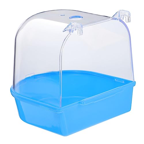 Hohopeti Vogelbadewanne Für Käfig Papagei Badekäfig Aus Kunststoff Mit Abdeckung Sittichdusche Zum Einfachen Reinigen Vogelbad Für Kleine Vögel Wie Kanarienvögel Und Sittiche von Hohopeti