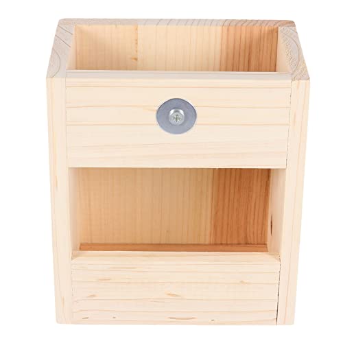 Hohopeti Kaninchen Heu Spender für Kleintiere Holz Hase Feeder Heu Box Chinchilla Feeder von Hohopeti