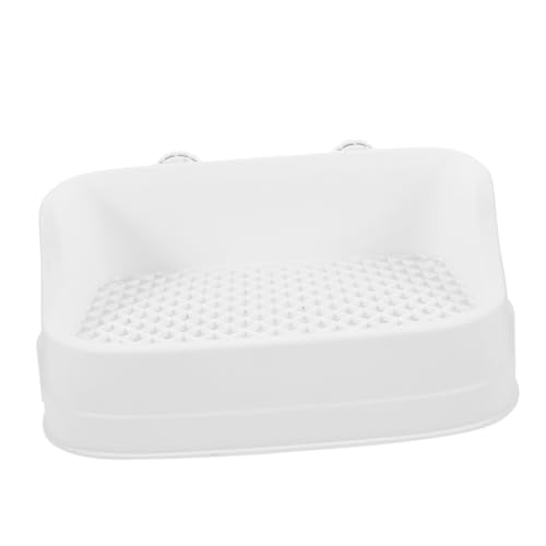 Hohopeti Kaninchen Toilette Weiß Ecktoilette mit Rutschfestem Boden und Feinmaschigem für Kaninchen Hamster Meerschweinchen Langlebige Praktische Kleintier Toilette für Drinnen Hohopeti Kaninchen Toilette Weiß Ecktoilette mit Rutschfestem Boden und Feinmaschigem für Kaninchen Hamster Meerschweinchen Langlebige Praktische Kleintier Toilette für Drinnen von Hohopeti