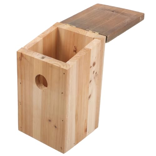 Hohopeti Einfaches Elegantes Vogelhäuschen aus Holz zum Aufhängen Nistkasten für den Garten im Freien Vogelhäuschen für den Außenbereich Hohopeti Einfaches Elegantes Vogelhäuschen aus Holz zum Aufhängen Nistkasten für den Garten im Freien Vogelhäuschen für den Außenbereich von Hohopeti