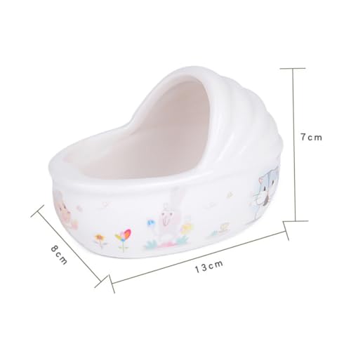 Hohopeti Keramik Hamsterbadewanne Adorable Badebecken für Hamster Kreative Reinigungsschale aus Keramik Sicheres und Spaßiges Hamsterbad für Kleintiere Geeignet für Zuhause Zufällige Farbe von Hohopeti