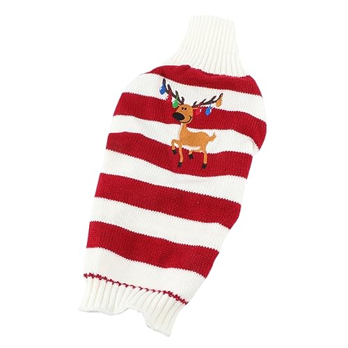 Hohopeti Welpenkleidung Kleidung Hund Rentier Kostüm Welpen-Outfits Kleiner Hundepullover Hundekostüme Ropa para Gatos Hundeweihnachtskostüm Santa Hundekostüm Spitze Haustier Katzenkleidung von Hohopeti