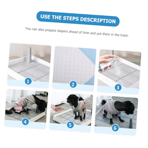 Hohopeti Kleine Welpen Toilette für Drinnen mit Abnehmbarem und Hoher Urinaufnahme rutschfeste Ecke Hundetoilette für Sauberes Training und Hygienische Wohnung Praktisches Haustier wc von Hohopeti