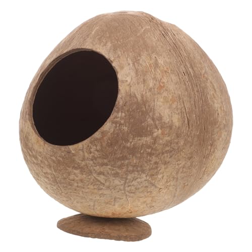 Hohopeti Kleines Hamsterversteck Kokosnussschale Natürliches Nagetierspielzeug Robust Sicher Für Zwerghamster Mäuse Kleintiere Geeignet von Hohopeti
