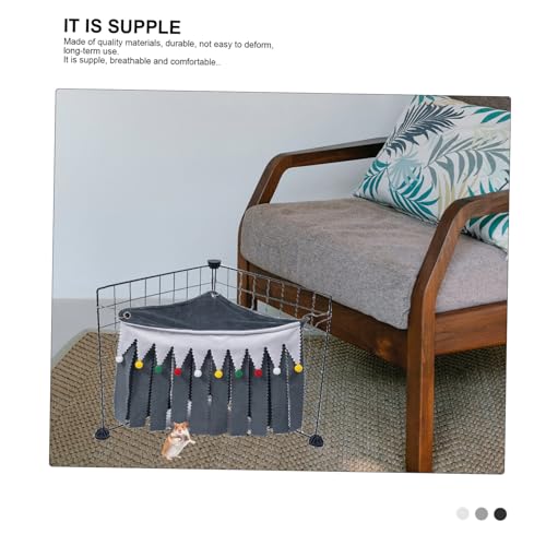 Hohopeti Kleintier Versteck Haus mit Hängematte aus Filz Kleines Haustier Versteck für Hamster Meerschweinchen und Eichhörnchen Langlebig Leicht Spielerisch für Käfig Zubehör von Hohopeti