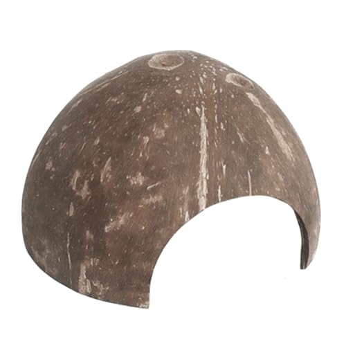 Hohopeti Kokosnussschalen Versteck Höhle Kleines Reptilienhaus Natürlicher Unterschlupf Langlebig und Robust für Terrarien Kleine Echsen und Amphibien Geeignet von Hohopeti