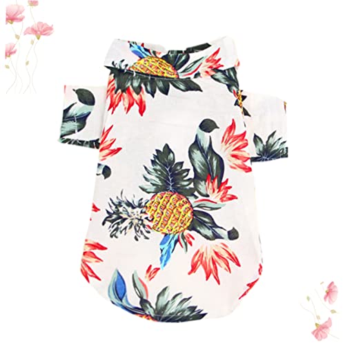Hohopeti Sommerhemd für Haustiere Hundebluse Kleid kreatives Hundekostüm atmungsaktiv Haustiermantel im Hawaii-Stil von Hohopeti