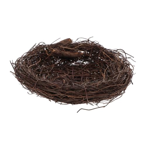 Hohopeti Künstliches Vogelnest aus Rattan Dekoratives Hängendes Vogelhaus für Innen und Außen Vielseitige Deko für Garten Terrasse Bastelprojekt Terrarium Natürliche Optik Minimalistisches von Hohopeti