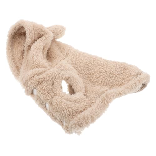 Hohopeti Kuschelweicher Pet Hoodie mit Hasenohren aus Polyester Leichter Wärmender Kapuzenpullover für Kleine Hunde Katzen und Kleintiere Einfach Anzuziehen für Indoor und Outdoor von Hohopeti