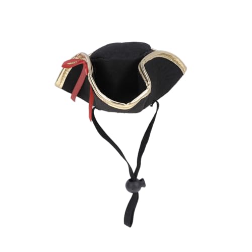 Hohopeti Lustiger Piratenhut für Haustiere Verstellbare Kopfhaube aus Polyester Kostüm Accessoire für Katzen und Kleine bis Mittelgroße Hunde für Fotoshootings Partys und Halloween von Hohopeti