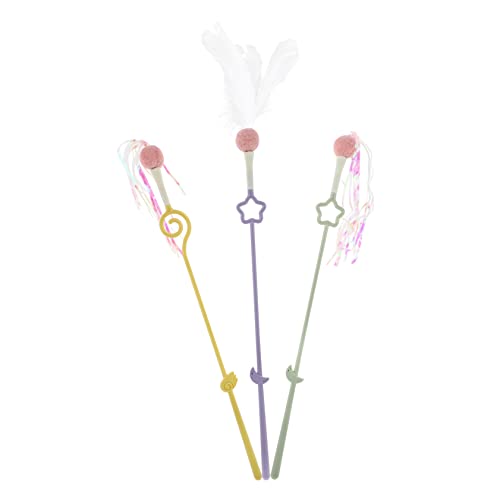 Hohopeti Interaktives Katzenspielzeug 3 Stück Katzen-Teasing-Sticks Austauschbare Köpfe Katzen-Teaser Katzen-Flirt-Stick Jagdinstinkt Hohopeti Interaktives Katzenspielzeug 3 Stück Katzen-Teasing-Sticks Austauschbare Köpfe Katzen-Teaser Katzen-Flirt-Stick Jagdinstinkt von Hohopeti