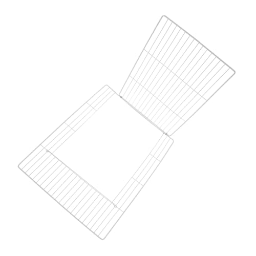 Hohopeti Modulares Katzenauslauf Türpaneel Weißes Dichtes Metallgitter für Kleintierkäfige und Kaninchenställe Erweiterbares DIY Katzenvilla Zubehör für Sicheres Haustiergehege von Hohopeti