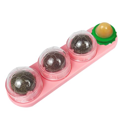 Hohopeti Natürlicher Katzenminze Ball Katzenspielzeug für Katzen Selbstbeschäftigung Kauspielzeug zur Zahnpflege und Stressreduktion von Hohopeti
