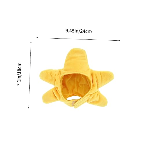 Hohopeti Niedriges Gewicht Atmungsaktive Pet Cosplay Mütze mit Seestern Design Dekorative Haustier Kopfbedeckung für Kleine Hunde und Katzen Bequem und Stilvoll für Party und Alltag von Hohopeti