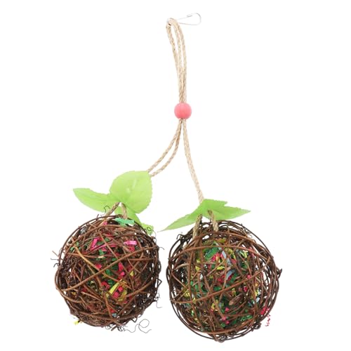Hohopeti Papageien Kauspielzeug aus Hängender Doppelball für Lustiges Vogelspielzeug zur Nahrungssuche für Wellensittiche und Graupapageien Hohopeti Papageien Kauspielzeug aus Hängender Doppelball für Lustiges Vogelspielzeug zur Nahrungssuche für Wellensittiche und Graupapageien von Hohopeti