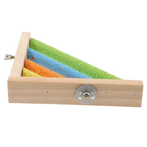 Hohopeti Papageien Spielständer aus Ökologischem Holz Bunte Kletterstange für Vögel Balance und Koordinationstraining Vielseitiger Sitzstange für Wellensittiche Nymphensittiche und Kleine von Hohopeti