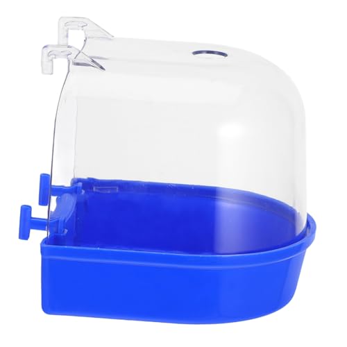Hohopeti Papageien badewanne aus Robustem Abnehmbarer Boden für Einfache Reinigung Multifunktional als Vogelbad und Trinkgefäß Transparente Vogelbadewanne für Käfige für Wellensittiche und von Hohopeti