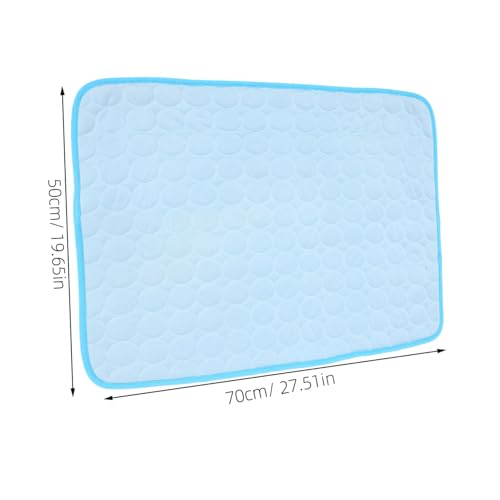 Hohopeti Pet Cooling Mat für Hunde Katzen Atmungsaktives Sofort Kühlendes Sommerkissen und Leicht Geeignet für Böden Autositze Sofas Transportboxen Helle Blautöne Einsetzbar von Hohopeti