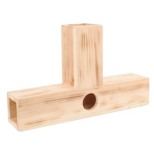 Hohopeti Meerschweinchen-Versteck Spielzeug Hamstertunnel Holz Chinchillakäfig-Zubehör T-förmiger Tunnel Hohopeti Meerschweinchen-Versteck Spielzeug Hamstertunnel Holz Chinchillakäfig-Zubehör T-förmiger Tunnel von Hohopeti