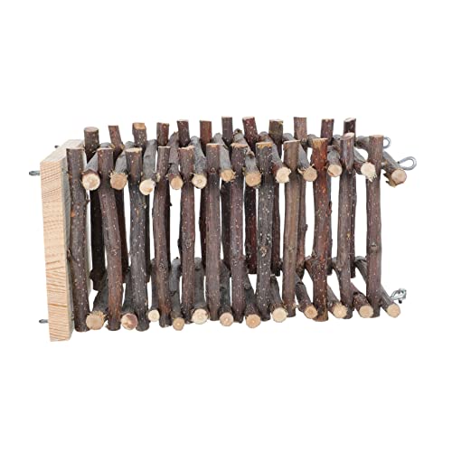 Hohopeti Rabbit Feeder aus Natürlichem Apfelholz Robust und Langlebig Vielseitig Hängend oder Stehend Nutzbar Große Kapazität mit Tiefem Design zur Futterersparnis Glatt Geschliffene von Hohopeti