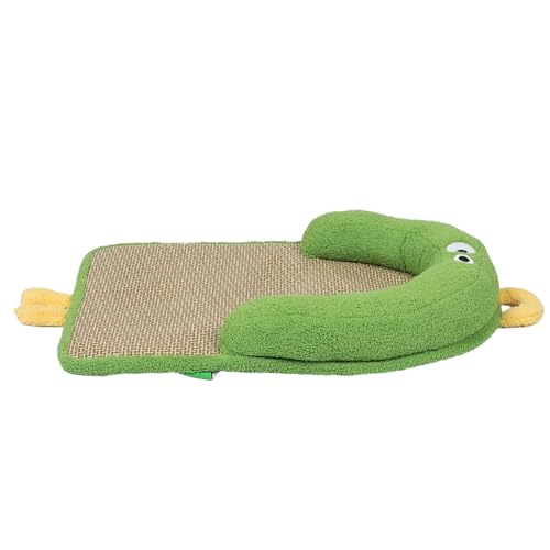 Hohopeti Rattan Haustier Kühlmatte mit Kissen Geflochtene Atmungsaktive Schlafmatte für Katzen und Hunde Faltbar Leicht Waschbar für Sommer Drinnen und Draußen Grün von Hohopeti