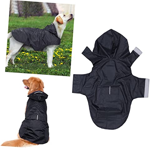 Hohopeti Reflektierende Hunderegenjacke mit Kapuze Wasserdichter Nylonstoff Verstellbar durch Atmungsaktiv Großer Regenmantel für Hunde Sicherer Schutz bei Regenwetter Hohopeti Reflektierende Hunderegenjacke mit Kapuze Wasserdichter Nylonstoff Verstellbar durch Atmungsaktiv Großer Regenmantel für Hunde Sicherer Schutz bei Regenwetter von Hohopeti